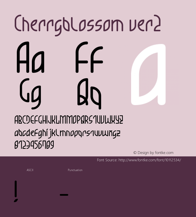 Cherryblossom ver2 Macromedia Fontographer 4.1J 02.11.21图片样张