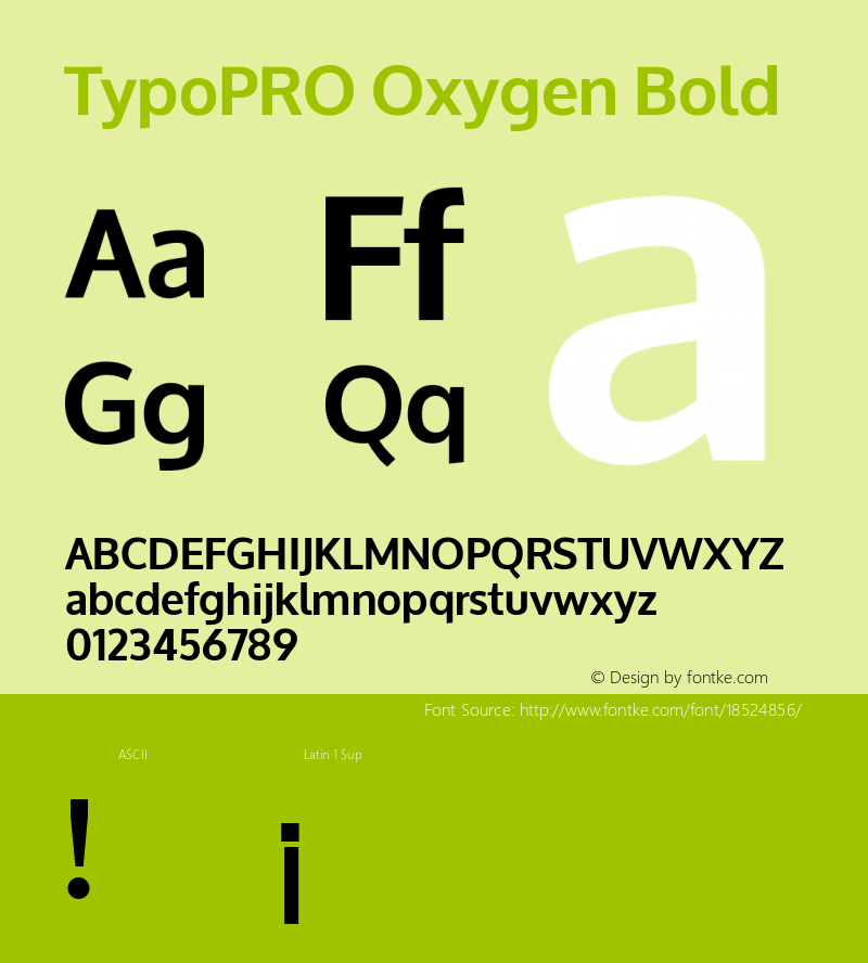 TypoPRO Oxygen Bold Version 1.000图片样张