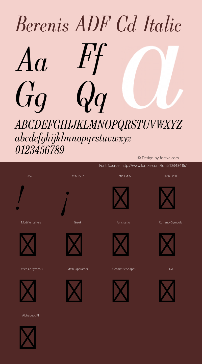 Berenis ADF Cd Italic Version 1.001图片样张