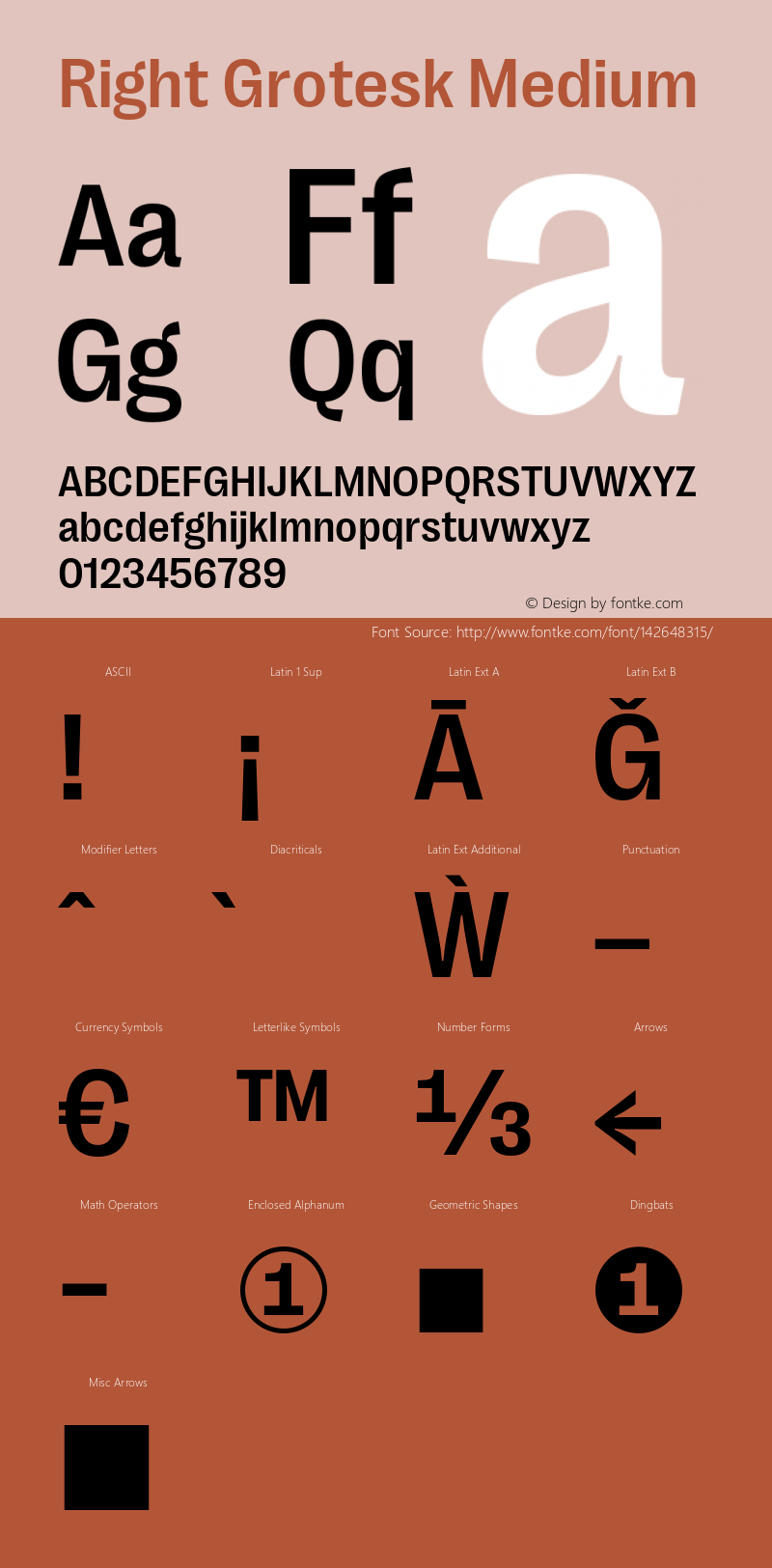 Right Grotesk Medium Version 1.001;hotconv 1.0.109;makeotfexe 2.5.65596图片样张