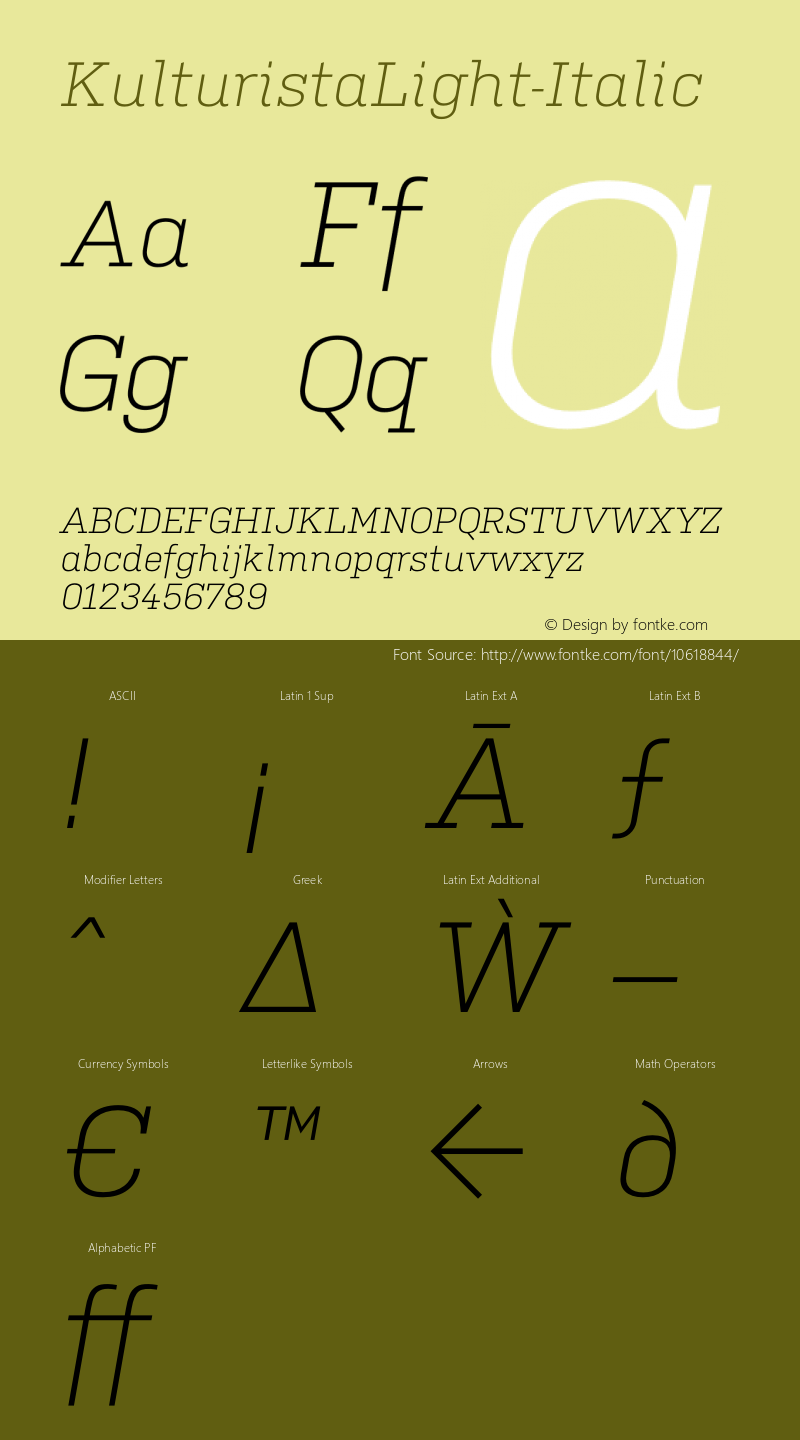 KulturistaLight-Italic ☞ Version 001.000;com.myfonts.suitcase.kulturista.light-italic.wfkit2.3f2g图片样张