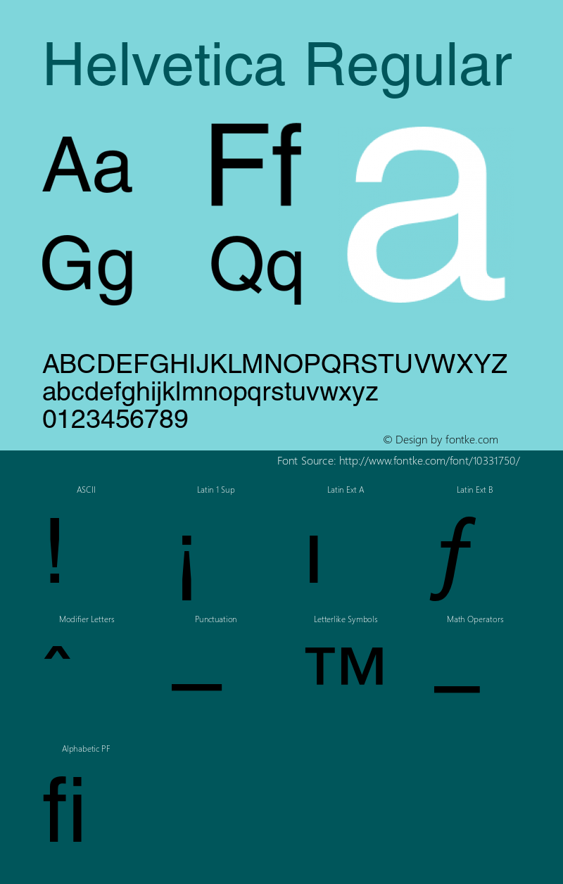 Helvetica Regular 001.006图片样张