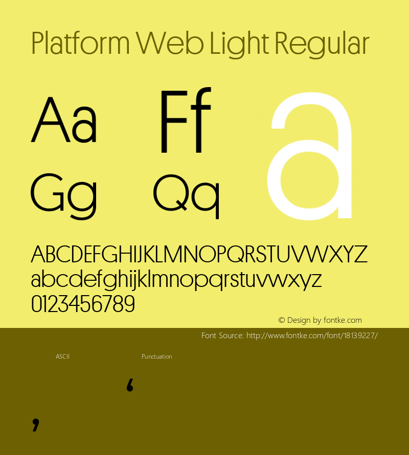 Platform Web Light Regular Version 001.001 2010图片样张