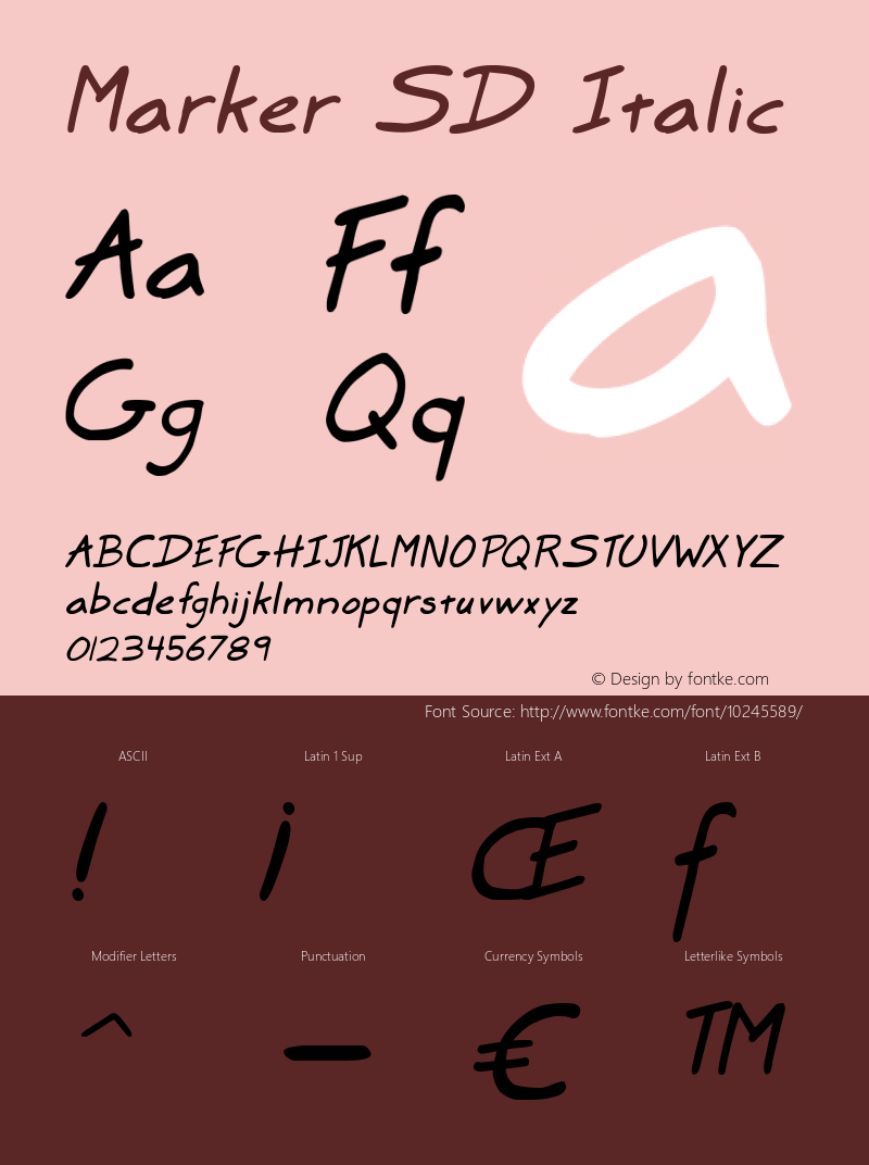 Marker SD Italic Version 1.4 2009图片样张