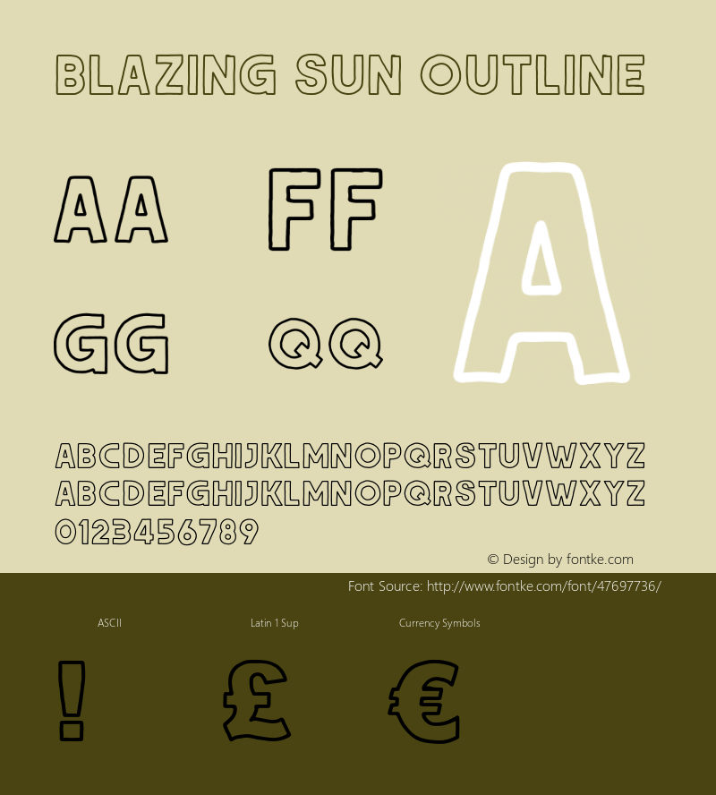 BLAZING SUN Outline Version 1.000图片样张