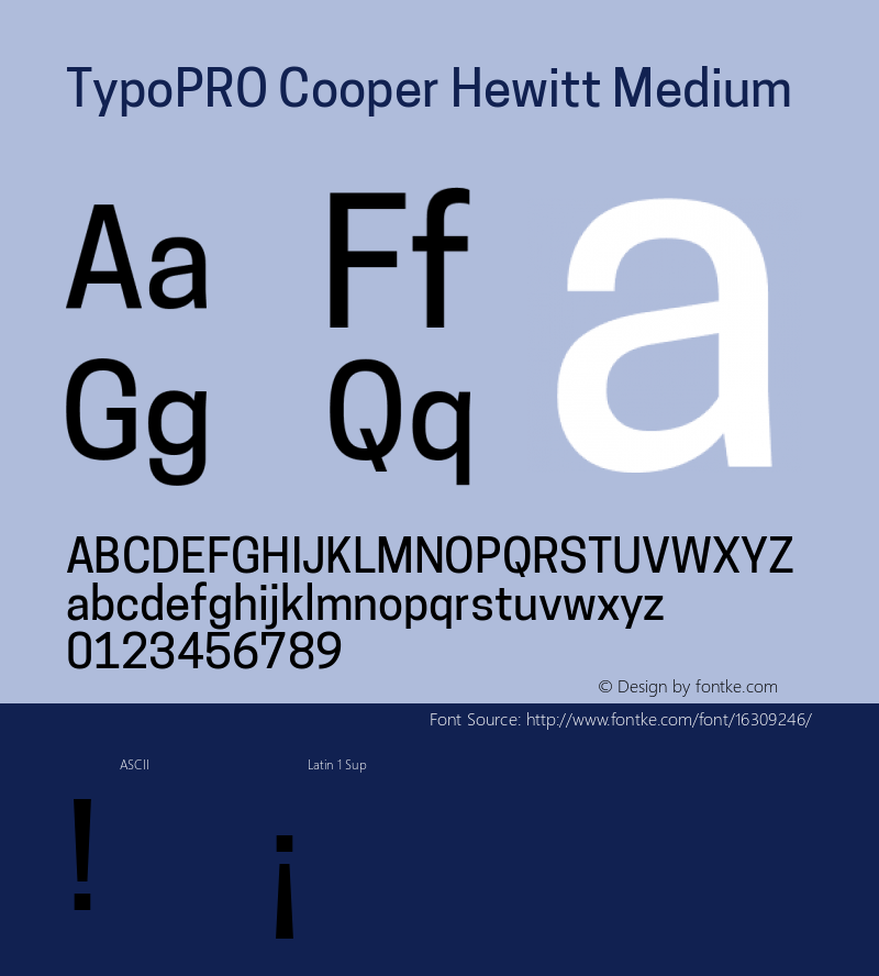 TypoPRO Cooper Hewitt Medium 1.000图片样张