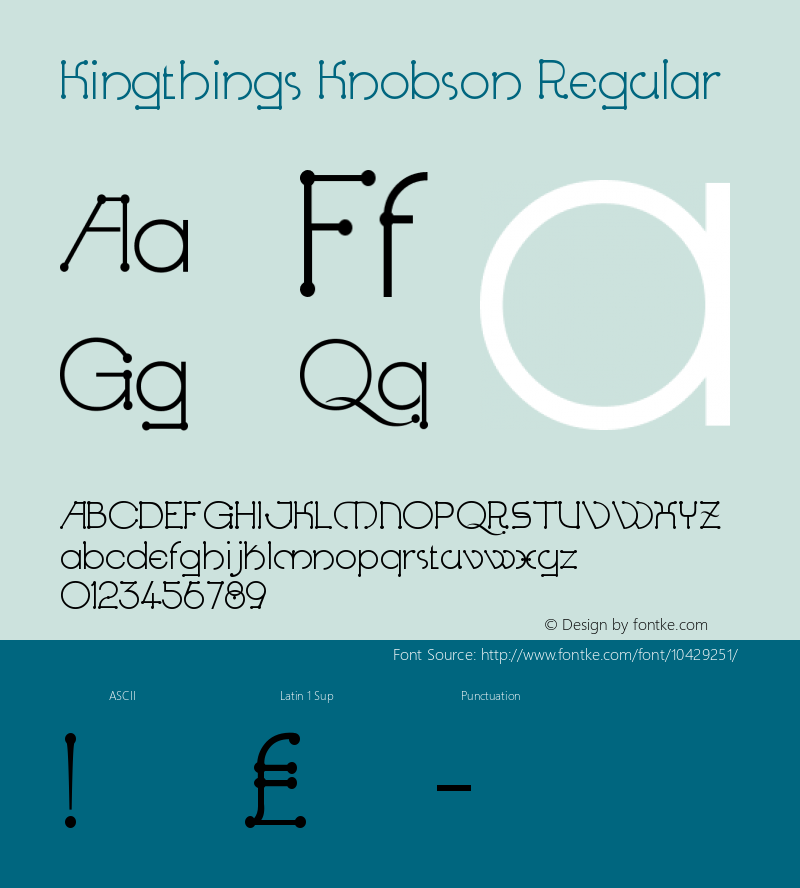 Kingthings Knobson Regular 1.0图片样张