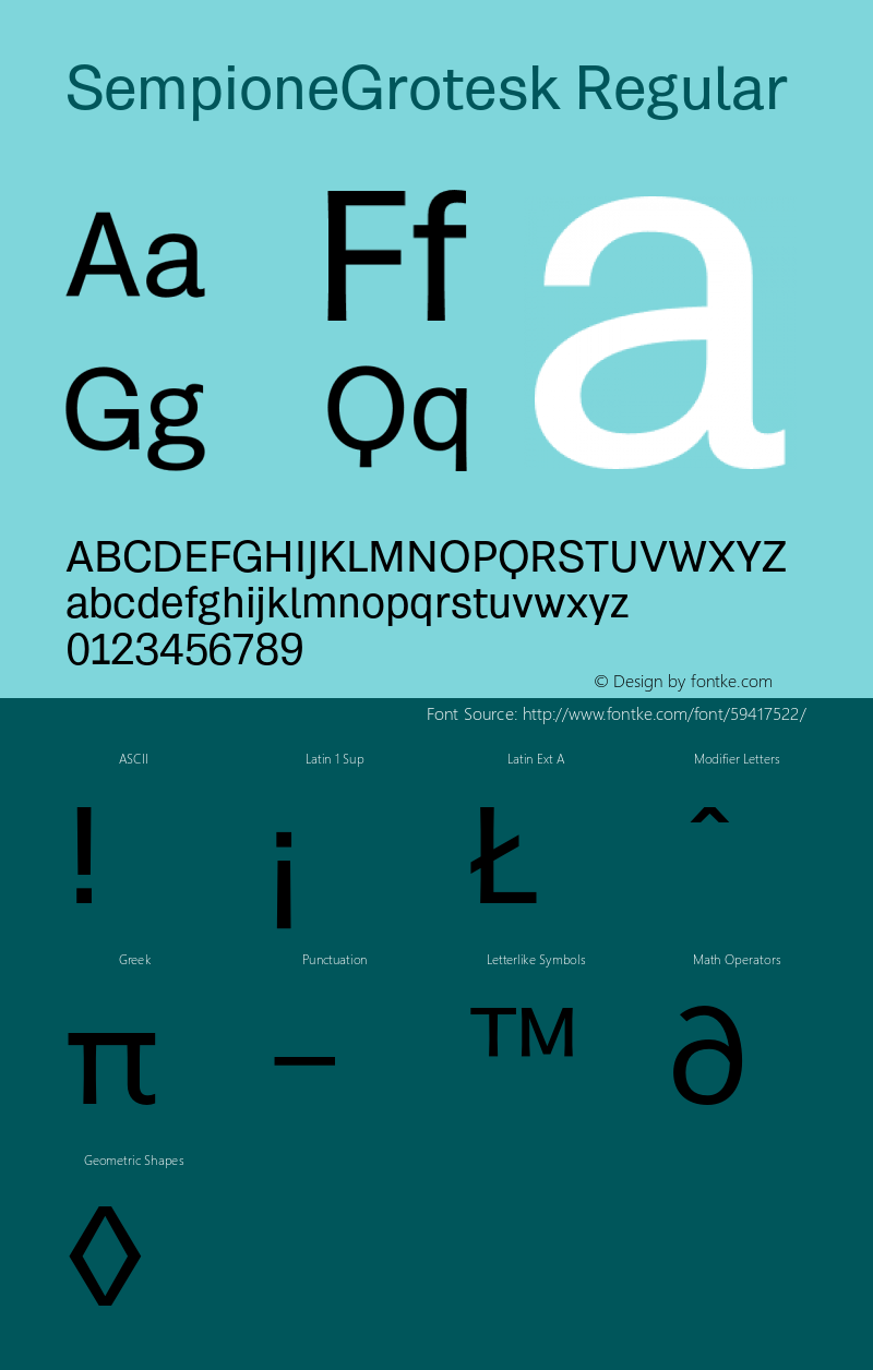 SempioneGrotesk-Regular Version 2.001图片样张