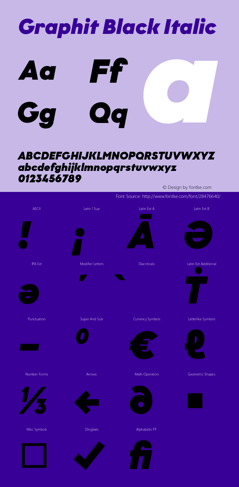 Graphit-BlackItalic Version 1.000图片样张