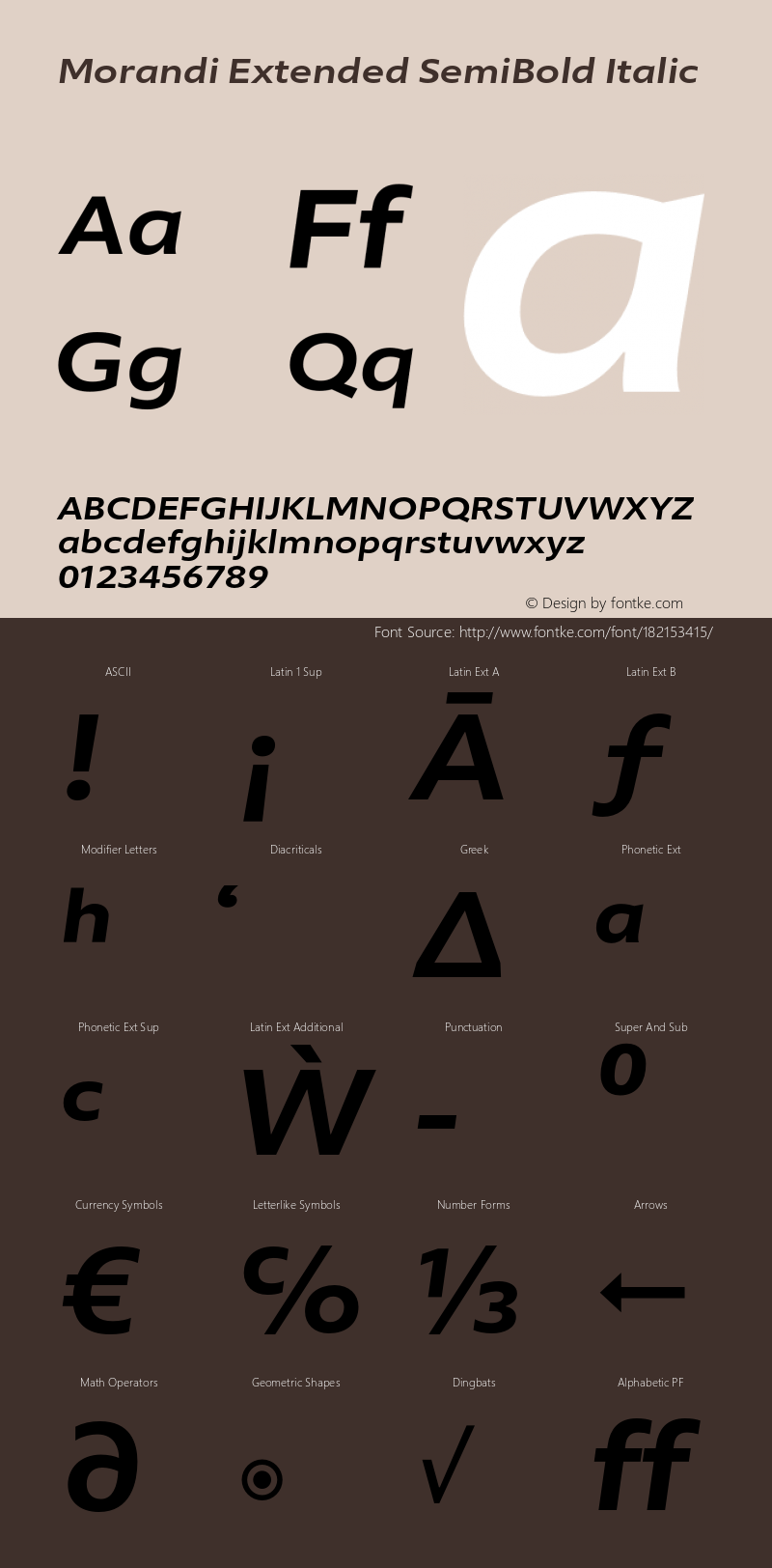 Morandi Ext SemiBold Italic Version 1.22, build 12, s3图片样张