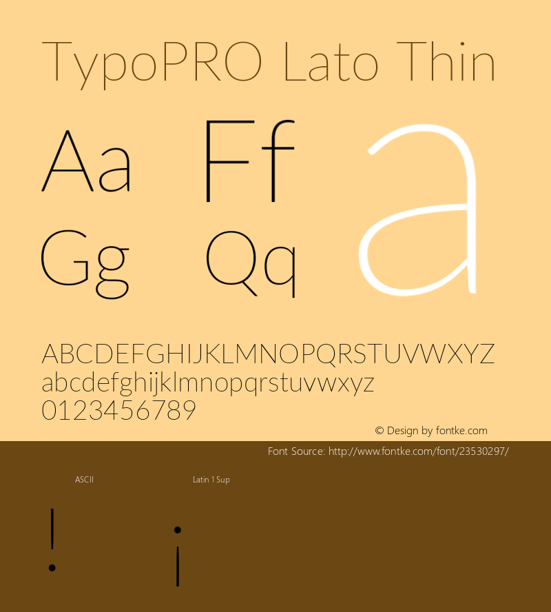 TypoPRO Lato Thin Version 2.015; 2015-08-06; http://www.latofonts.com/图片样张