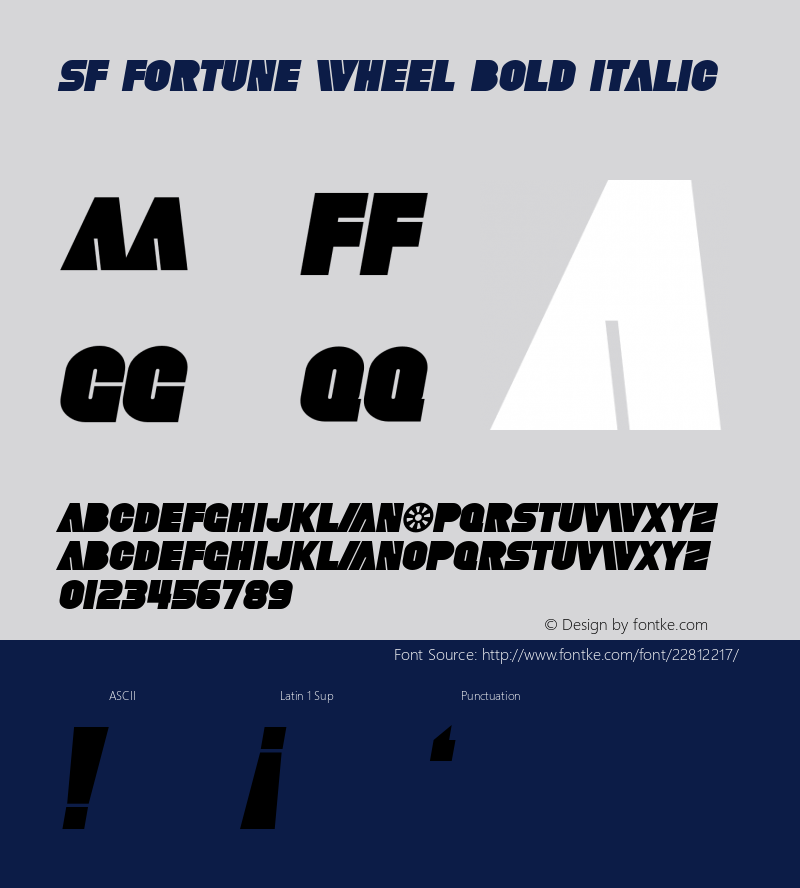 SF Fortune Wheel Bold Italic 1.0图片样张