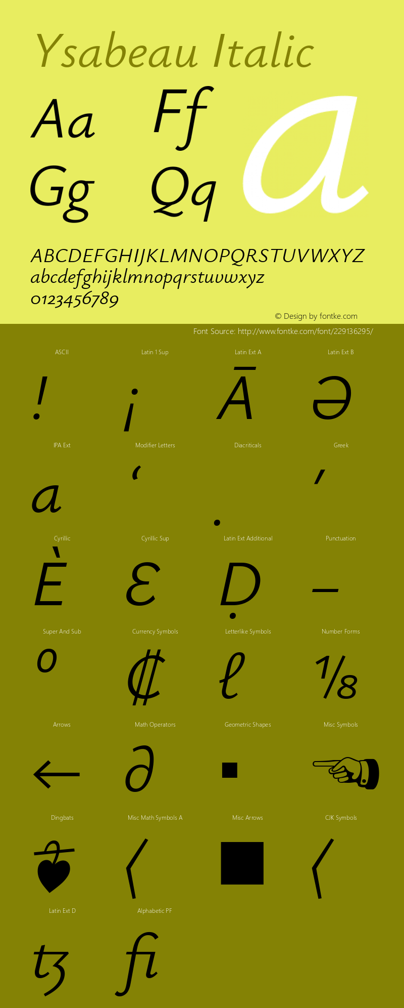 Ysabeau Italic Version 1.003图片样张