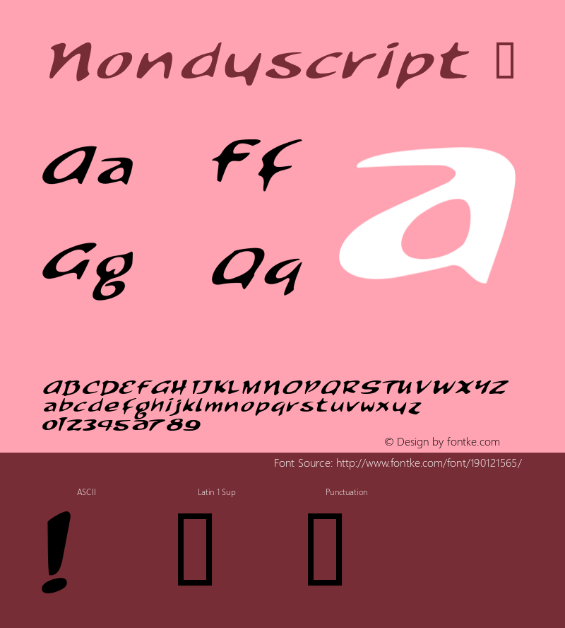 ☞nondy script Macromedia Fontographer 4.1 12/01/04;com.myfonts.easy.drewfonts.nondy.script.wfkit2.version.287A图片样张