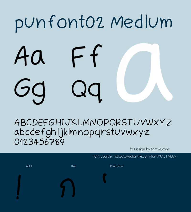 punfont02 Version 001.000图片样张