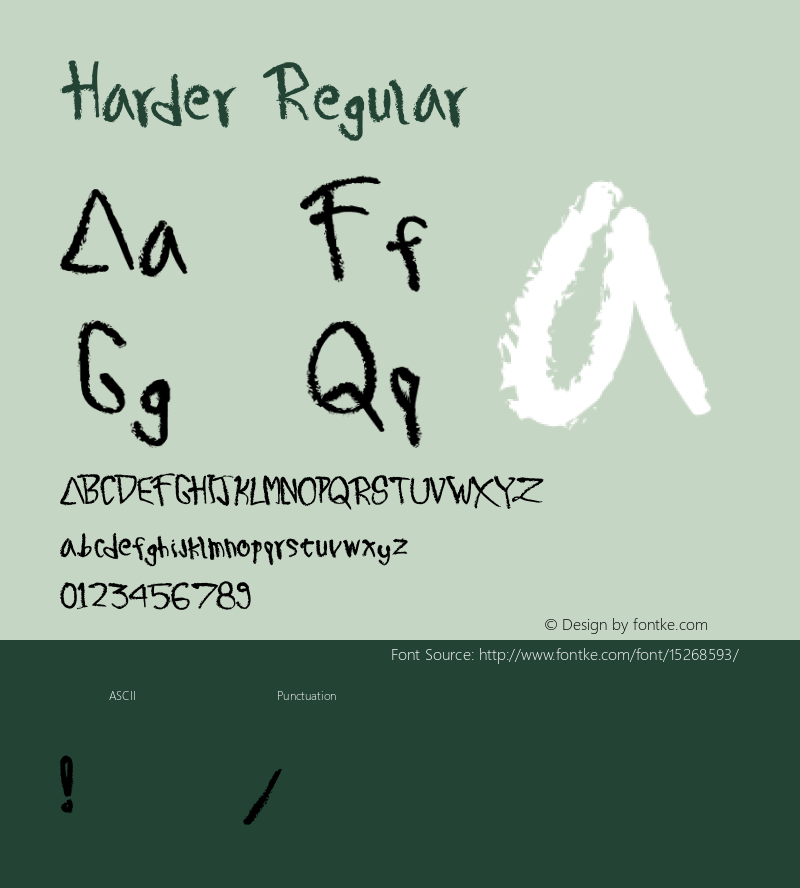 Harder Regular Version 1.000;PS 001.001;hotconv 1.0.56图片样张