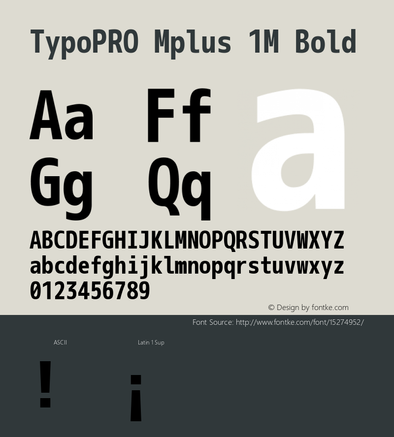 TypoPRO Mplus 1M Bold Version 1.059图片样张