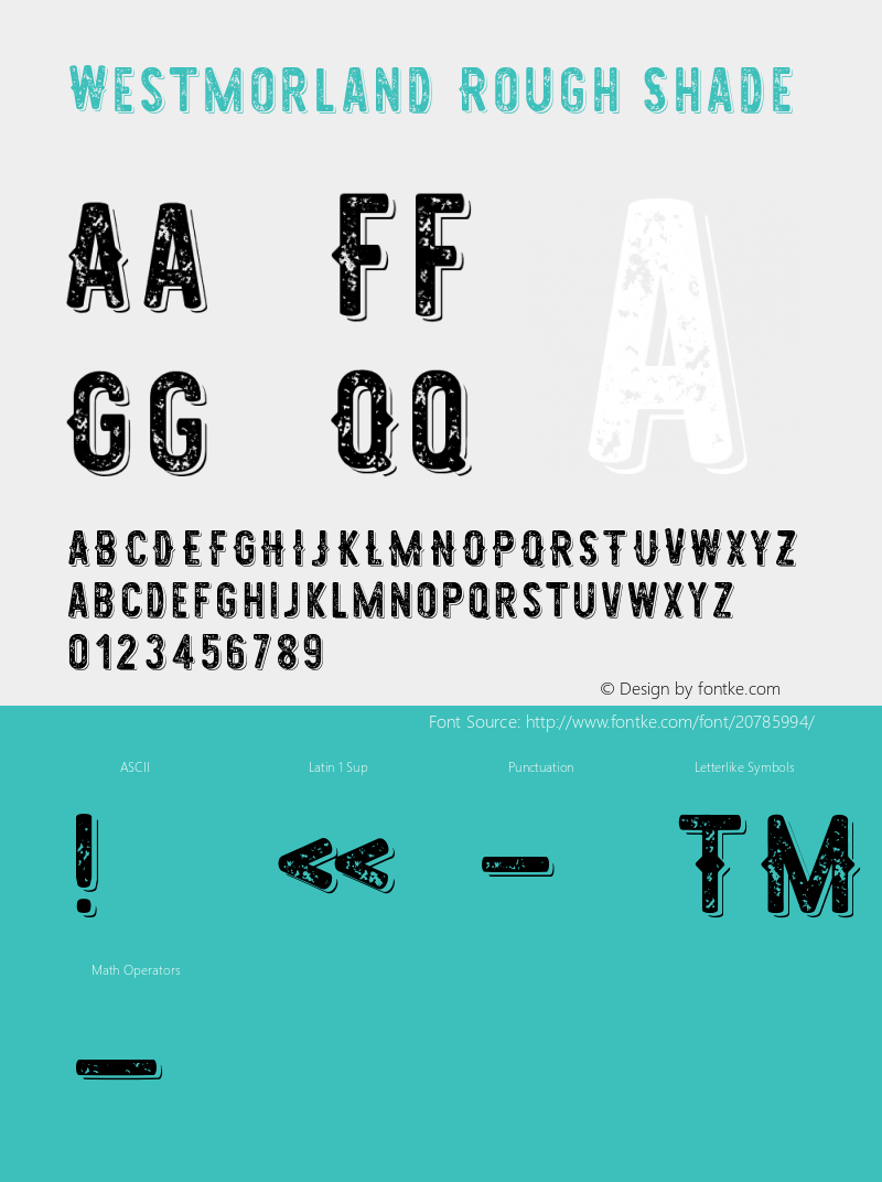 Westmorland Rough Shade Version 1.000;PS 001.000;hotconv 1.0.70;makeotf.lib2.5.58329 DEVELOPMENT图片样张