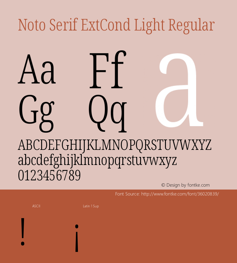 Noto Serif ExtraCondensed Light Version 2.000;GOOG;noto-source:20170915:90ef993387c0图片样张