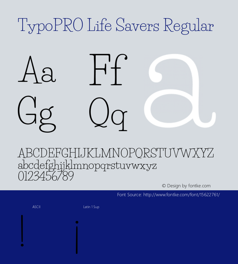 TypoPRO Life Savers Regular Version 3.000; ttfautohint (v0.95) -l 8 -r 50 -G 200 -x 14 -w 