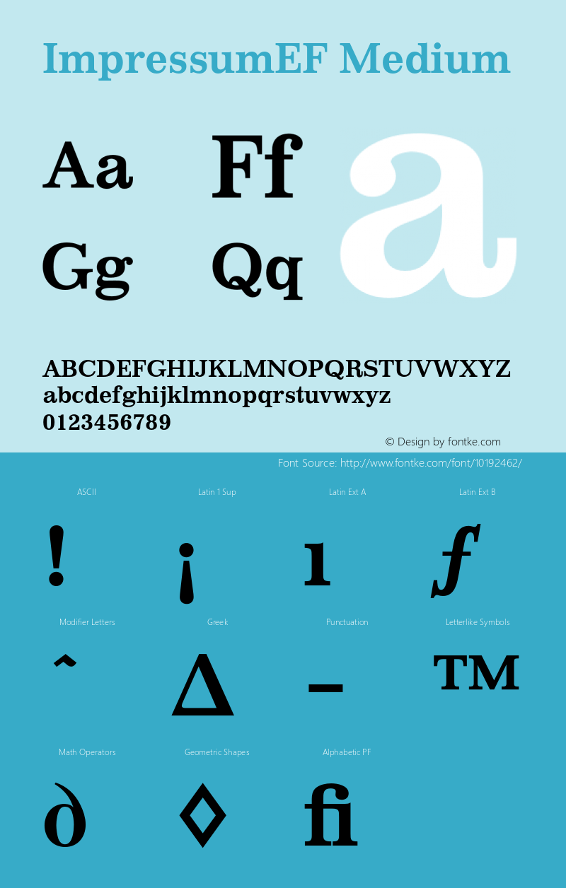 ImpressumEF Medium 001.000图片样张