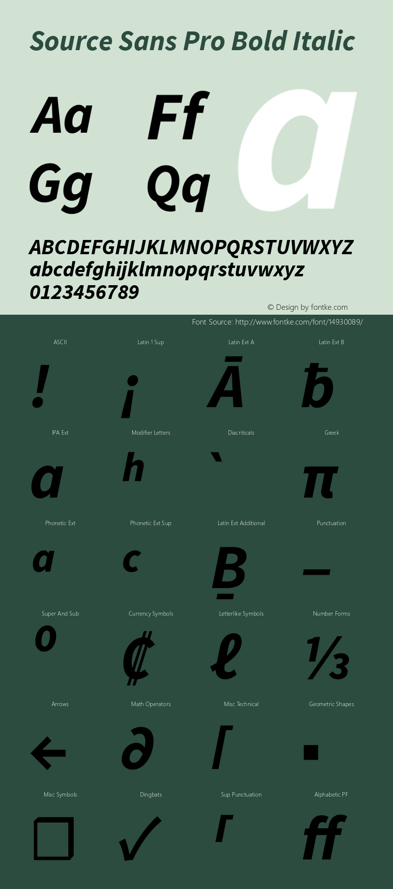 Source Sans Pro Bold Italic Version 1.038;PS Version 1.000;hotconv 1.0.70;makeotf.lib2.5.5900图片样张