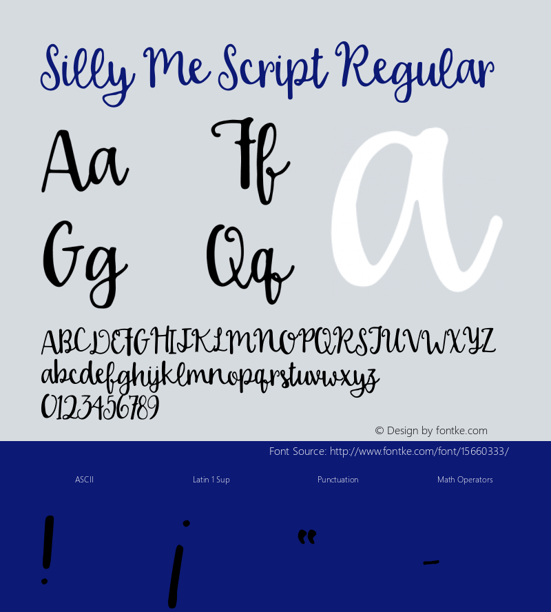 Silly Me Script Regular Version 1.00 2015图片样张