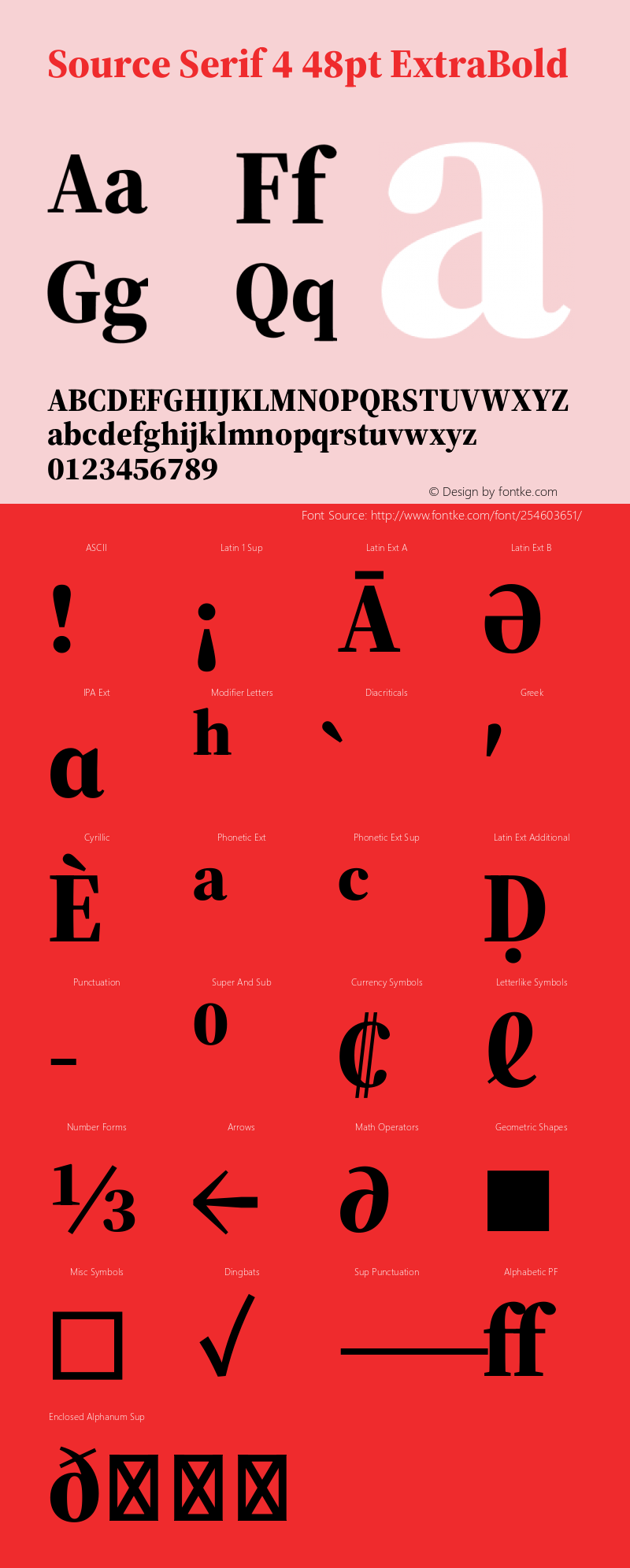 Source Serif 4 48pt ExtraBold Version 4.004;hotconv 1.0.116;makeotfexe 2.5.65601图片样张