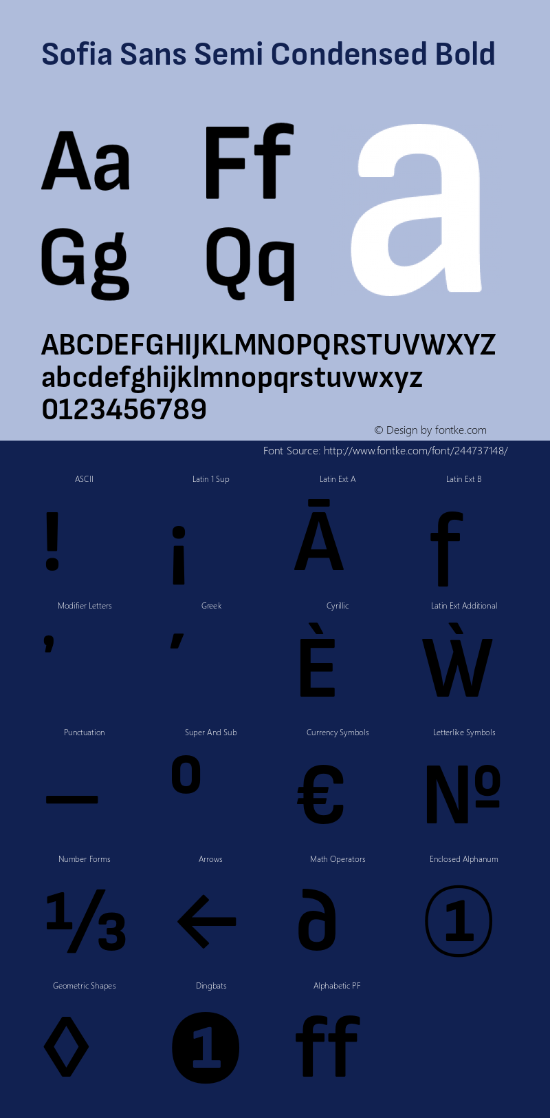 Sofia Sans Semi Condensed Bold Version 4.101图片样张