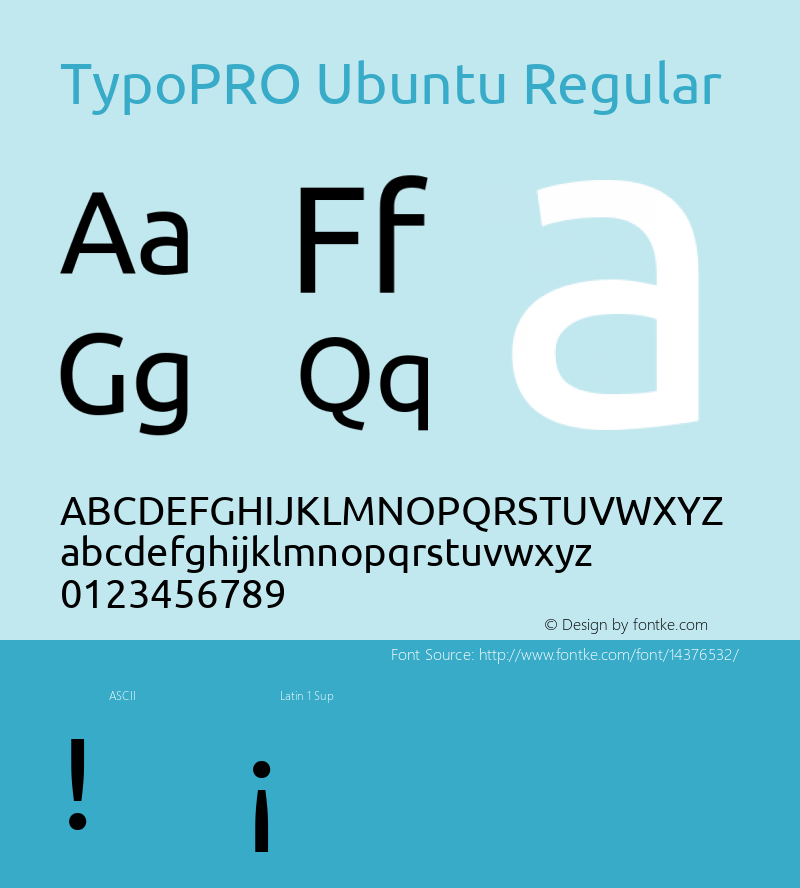 TypoPRO Ubuntu Regular Version 0.80图片样张