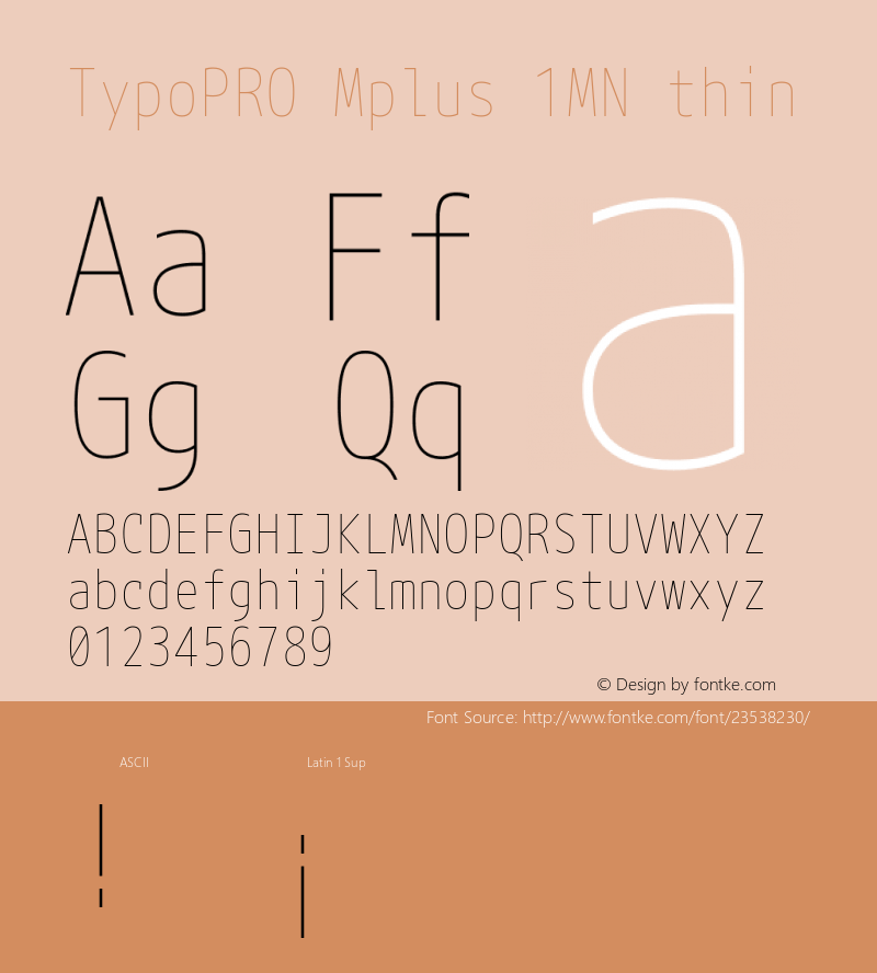 TypoPRO Mplus 1MN thin 图片样张