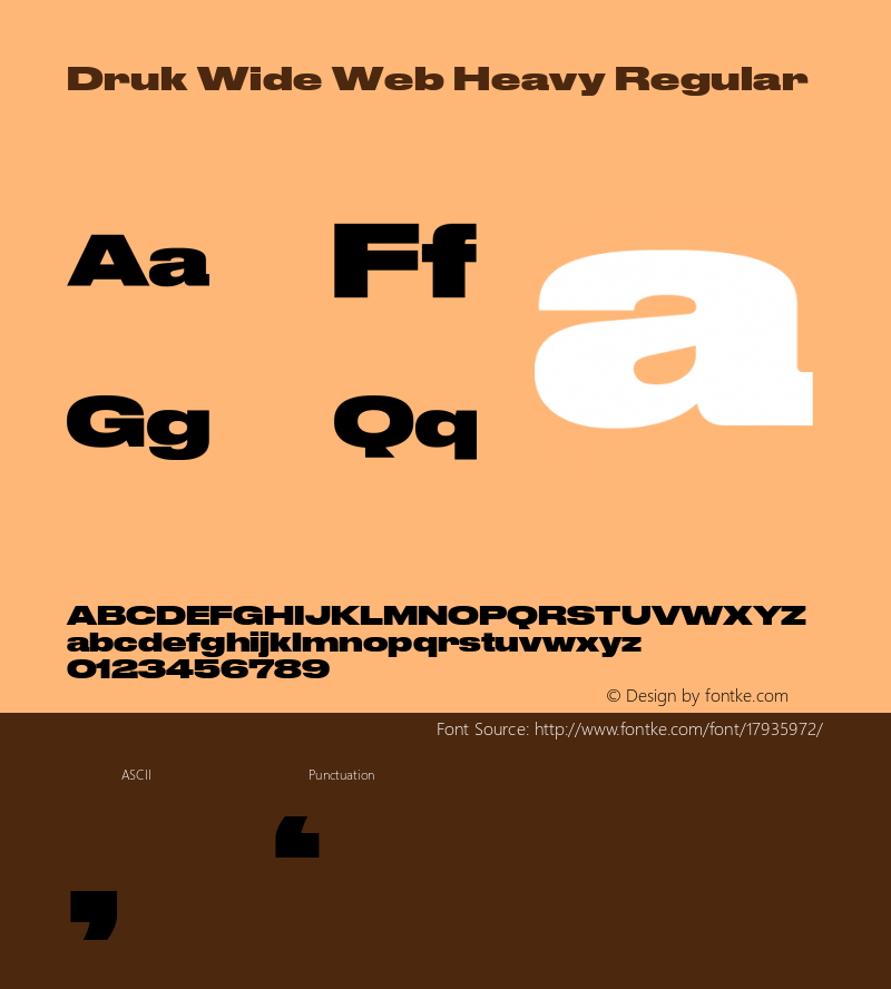 Druk Wide Web Heavy Regular Version 1.1 2014图片样张