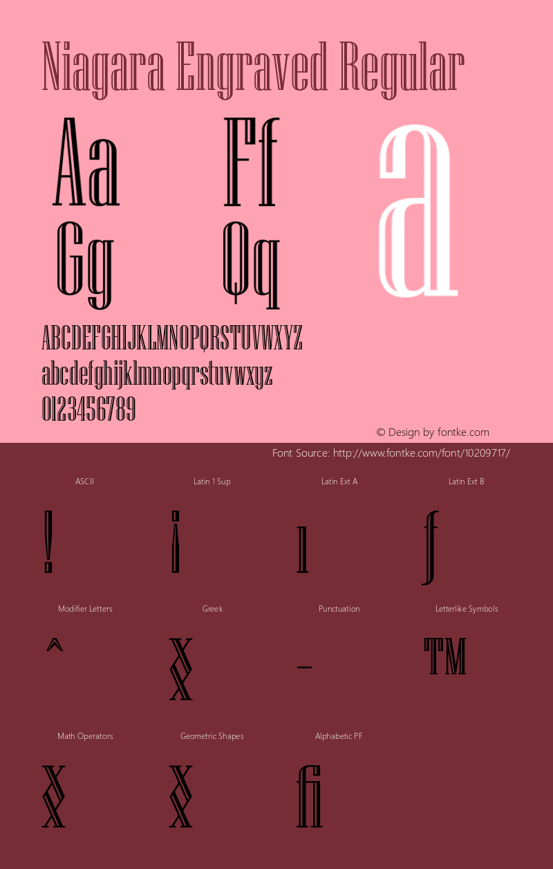 Niagara Engraved Regular 001.000图片样张
