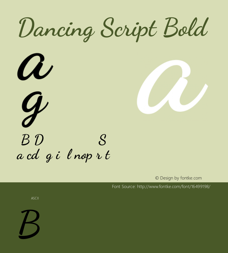 Dancing Script Bold Version 1.002图片样张