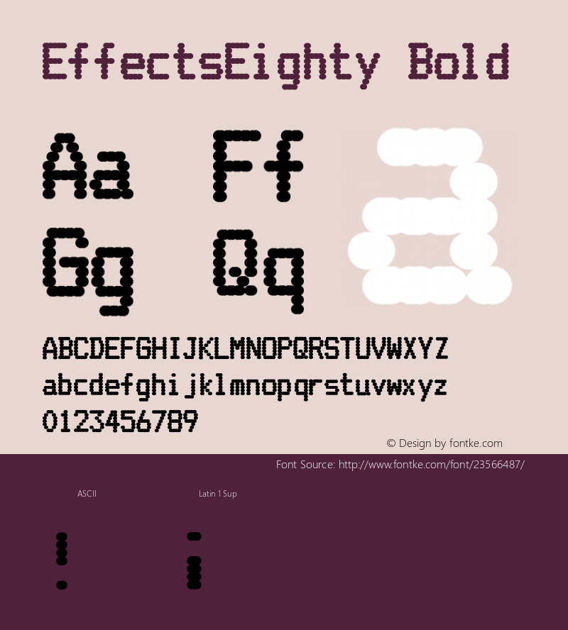 Effects Eighty Bold Version 1.100;PS 001.100;hotconv 1.0.88;makeotf.lib2.5.64775图片样张