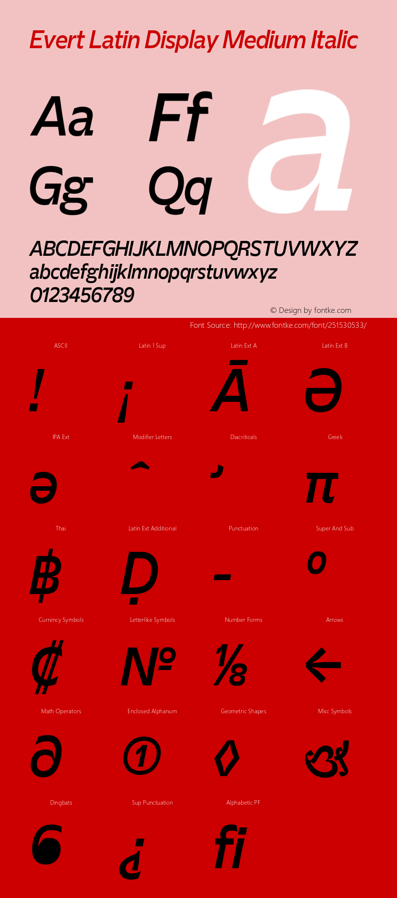 Evert Latin Display Medium Italic Version 1.000图片样张