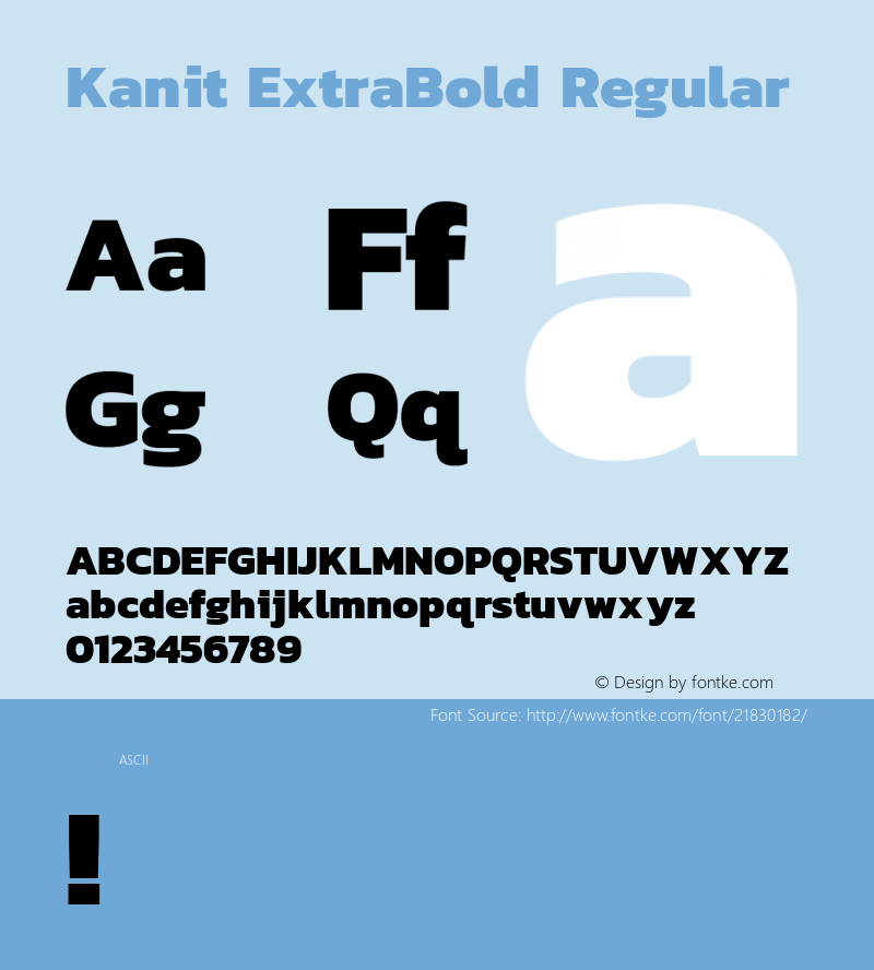 Kanit ExtraBold Regular 图片样张