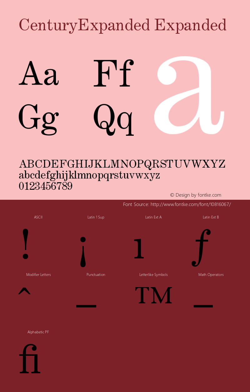 CenturyExpanded Expanded Version 001.000图片样张