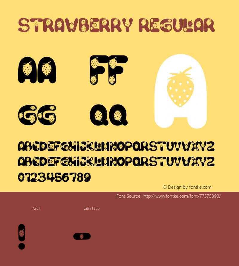 Strawberry Version 1.00;June 26, 2020;FontCreator 11.5.0.2427 32-bit图片样张