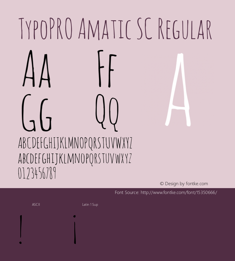 TypoPRO Amatic SC Regular Version 1.001图片样张