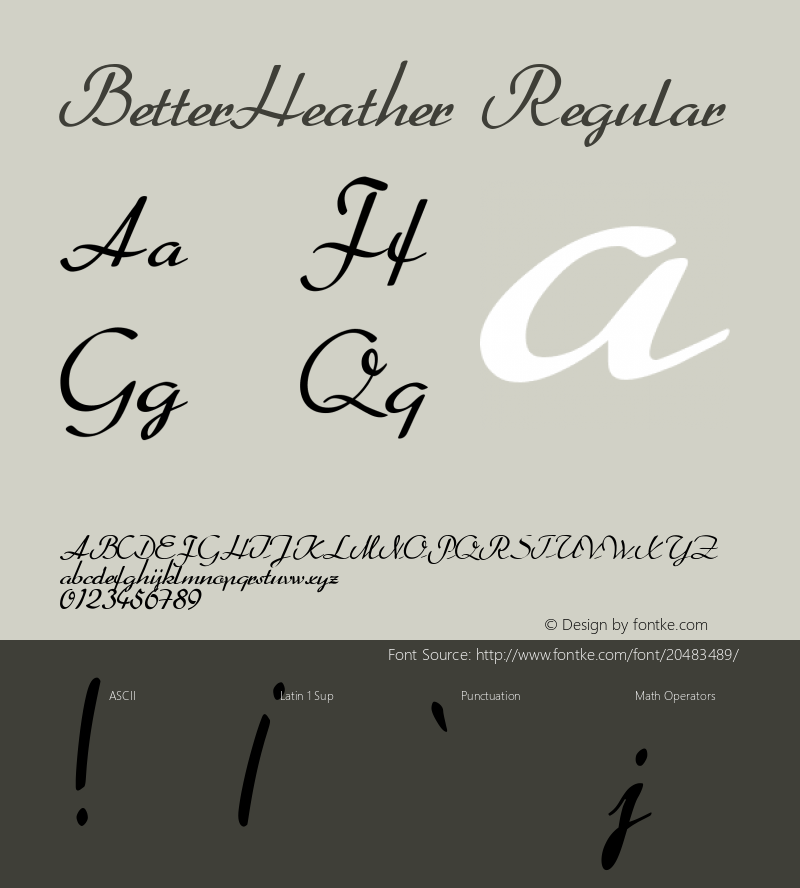 BetterHeatherRegular Version 001.000图片样张