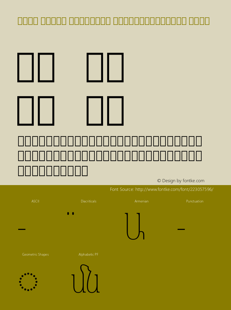 Noto Serif Armenian ExtraCondensed Thin Version 2.005图片样张