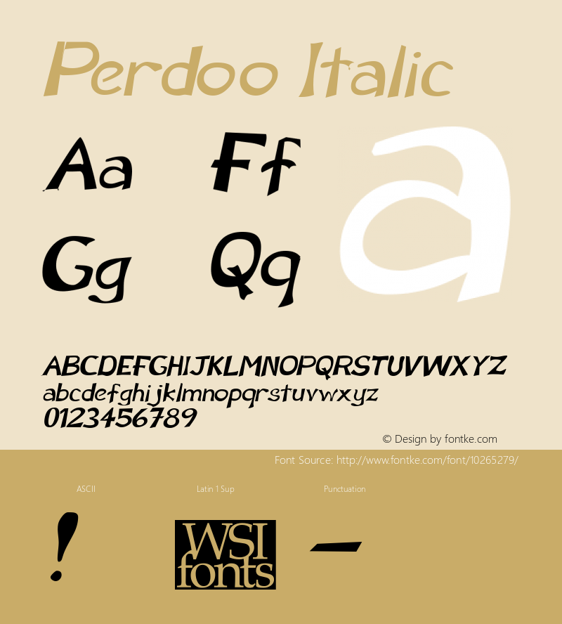 Perdoo Italic Macromedia Fontographer 4.1 7/1/96图片样张