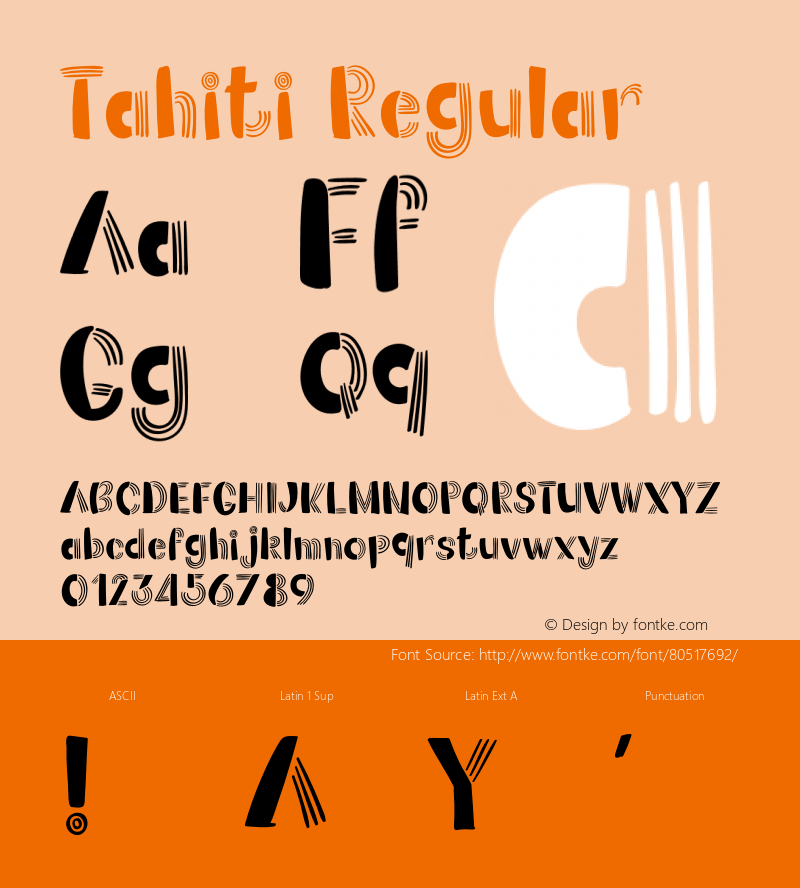 Tahiti Version 1.002;Fontself Maker 3.5.2图片样张