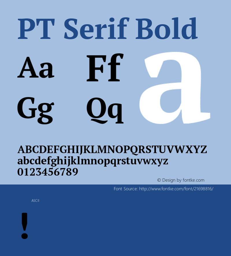 PT Serif Bold 图片样张