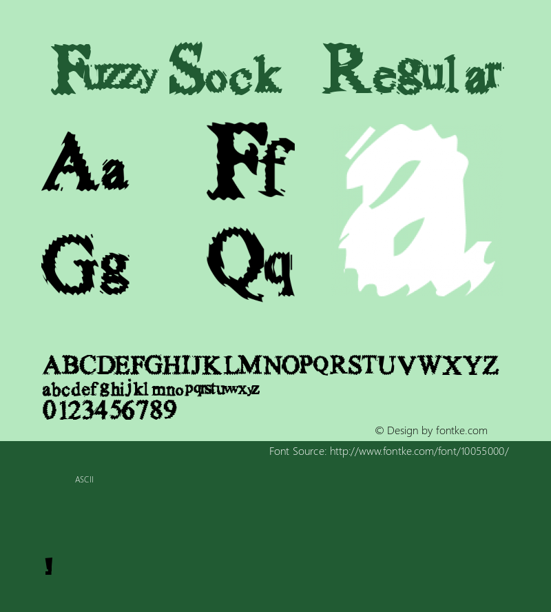FuzzySock Regular 1.0 of this warm and comfortable font图片样张