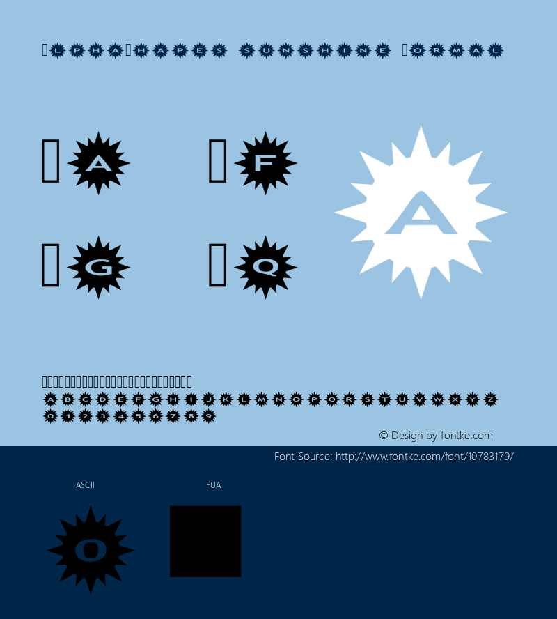 AlphaShapes sunshine Normal 1.0 - December 2012 - freeware font图片样张