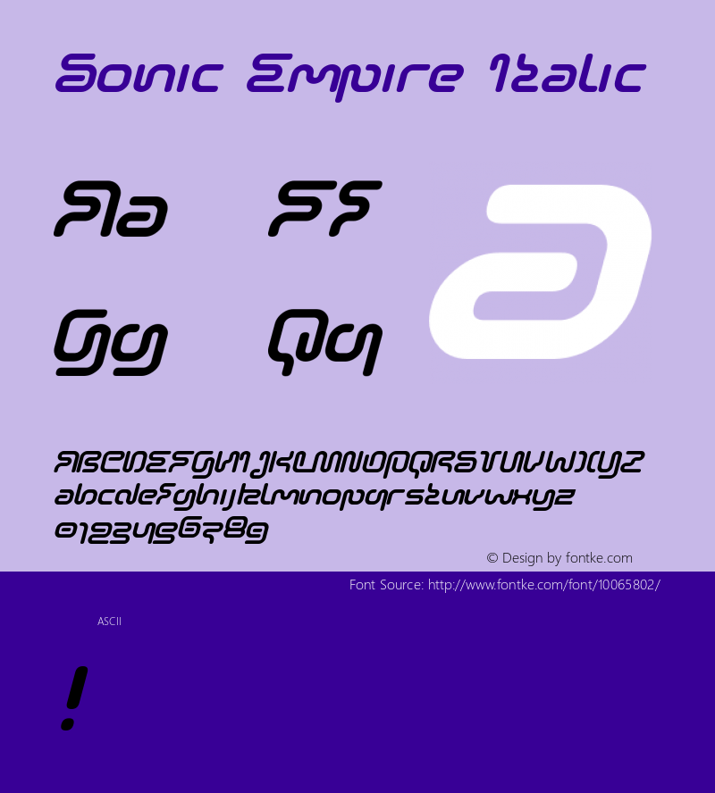 Sonic Empire Italic Unknown图片样张
