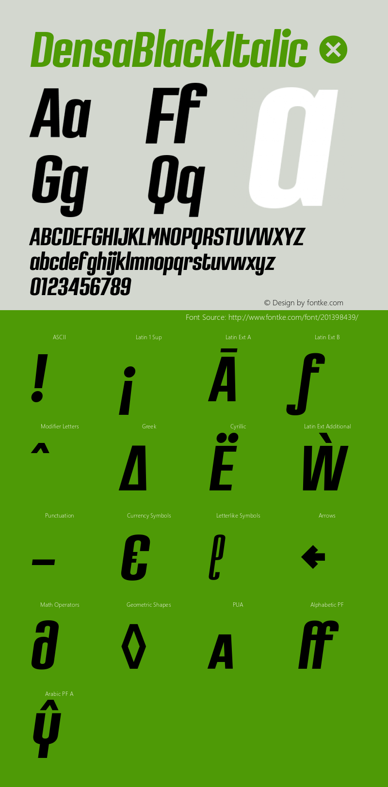 ☞DensaBlackItalic Version 1.000 2019 initial release; ttfautohint (v1.5);com.myfonts.easy.graviton.densa.black-italic.wfkit2.version.5A5G图片样张