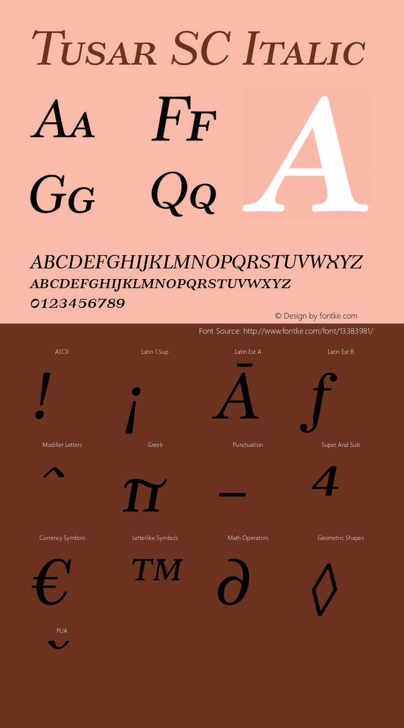 Tusar SC Italic 001.000图片样张